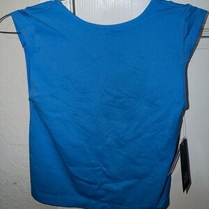 Women’s Blue Cap Sleeve Top